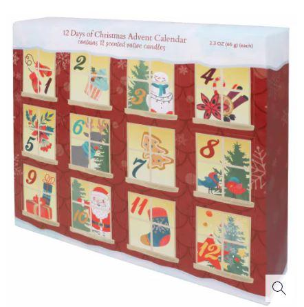 Empire Candle Co 12 Days of Christmas Advent Calendar Votive Candle Set
