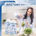 Honoson 100 Pcs 10 lb Plastic Ice Storage Bag with Cotton Drawstring Closure for BBQs, Camping, Food Stalls Refillable Clear Ice Pouch Bags for Freezer Takeaway(Polar Bear)