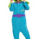 LABULA Slim Fit Unisex Adult Onesie Animal Pajamas Halloween Cosplay Sleepwear Blue-green L