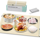 Graphene Warming Mats for Food, Electric Warming Mat for Food at Parties Buffets and Home Daily Use, 6 Temperatures and Timed Function for Getting Home Late Versatile Food Warmer