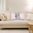 Merry Christmas Tree Truck 12x20 Pillow Cover, Preppy Pink Christmas Decor, Rustic Xmas Tree Pickup Decorative Lumbar Pillow Covers for Girls Dorm Bedroom Living Room