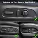 TOP-MAX Power Seat Switch Driver Side Compatible with Chevy Silverado Malibu GMC Sierra Acadia Buick Enclave Regal Camaro Cruze Equinox Traverse, Seat Adjustment Controller for 25974714