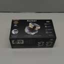 KEMEI Professional Hair Clippers for Men, Automatic Circular Hair Trimmer, Cordless Self-Haircut Kit with LED Display, KM-887 Silvery