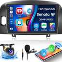 Fuluku2+64G for Hyundai Sonata 2004-2008 Android 13 Car Stereo with Wireless Carplay Android Auto Mirror Link, 9Touchscreen Radio WiFi/GPS/FM/RDS/Bluetooth/SWC/Waterproof Night Backup Cam Mic
