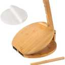 Wooden Tortilla Press 10 Inches with Rolling Pin & 50 Pcs Parchment Paper Mexican Tortillera Presser Homemade Tortillas Roti Pataconera Dough Press
