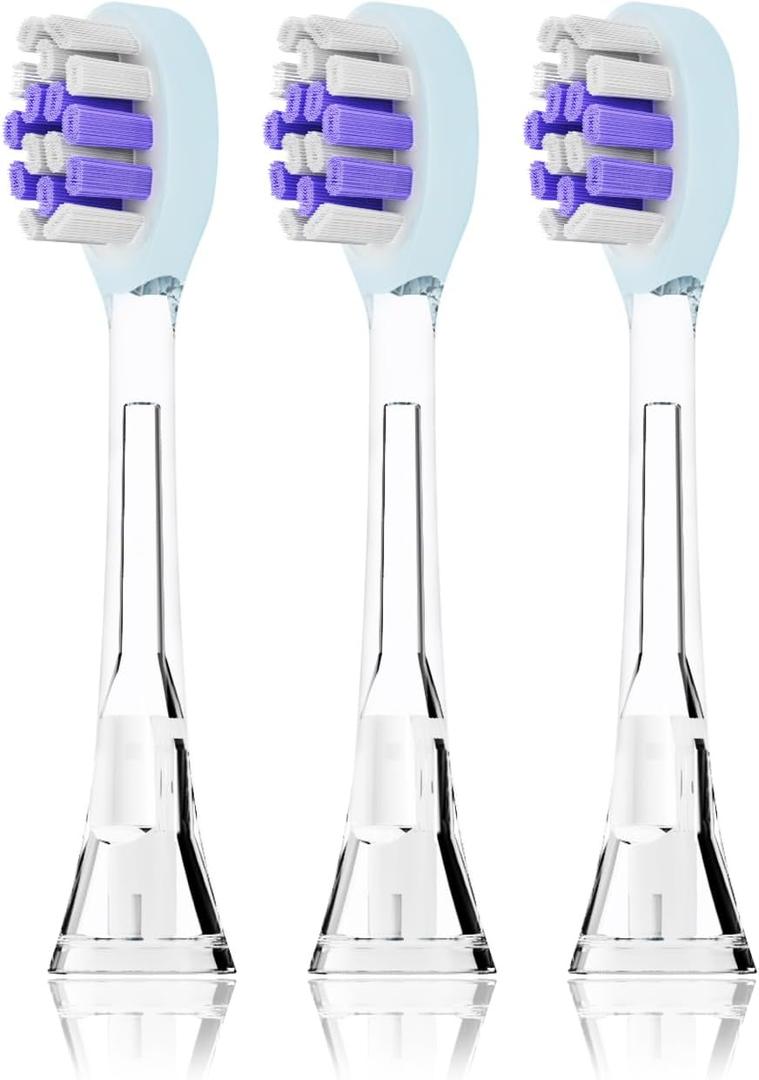 2 x 601 Metal Electric Toothbrush Replacement Brush Head, 100% Compatible with 601 Electric Toothbrush, Soft Bristles Refill Brush Head-3 pcs