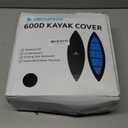 Obcursco 600D Kayak Cover Waterproof, 9.3-16.5FT Thickened UV-Proof, Tear and Fade Resistant Canoe Cover, Kayak Covers for Outdoor and Indoor Storage, Perfect as Kayak Accessories for SUP Paddle Board (Black)