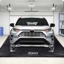 Waterproof Garage Floor Mat for Under Car, 7'9"x18' Heavy Duty Containment Mat with Free Floor Squeegee, Protects Garage Floor from Snow, Slush, Water, Mud and Oil