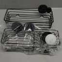 LEVERLOC Shower Caddy Suction Cup, 2 Pack Shower Shelves for Inside Shower with Hooks & Soap Holder, NO-Drilling Bathroom Shower Organizer, Rustproof Meatl Shower Holder Storage, Black