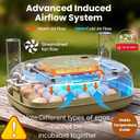 Incubators for Hatching Eggs,24 Eggs Capacity with Automatic Turning, Accurate Temp & Humidity Control, Egg Candler, Air Vent, 360 Viewing for Chicken, Duck, Quail & Goose Eggs