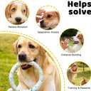Indestructible Dog Chew Toy Ring 7x0.9 Inch Floating Interactive Fetch Toy for Small Medium Dogs Chew Proof Water Play Anxiety Relief Indoor Outdoor (Small)