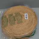 Gandeer 8 Pack 13'' Autumn Rattan Placemats Brown Round Natural Rattan Placemats Heat Resistant Boho Farmhouse Hand Woven Plates Chargers for Dinner Plates Home Wedding Table Mats Decorations