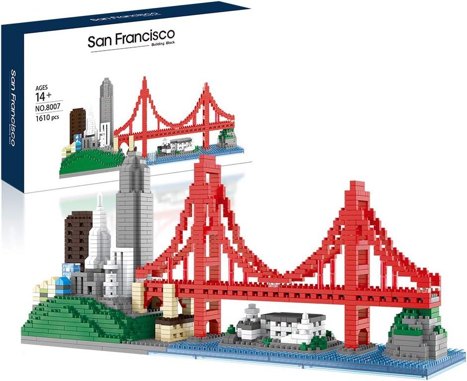 Architecture Skylines Micro Mini Block San Francisco Building Model Set Present Gift for Adults Ages of 14+ 1610pieces
