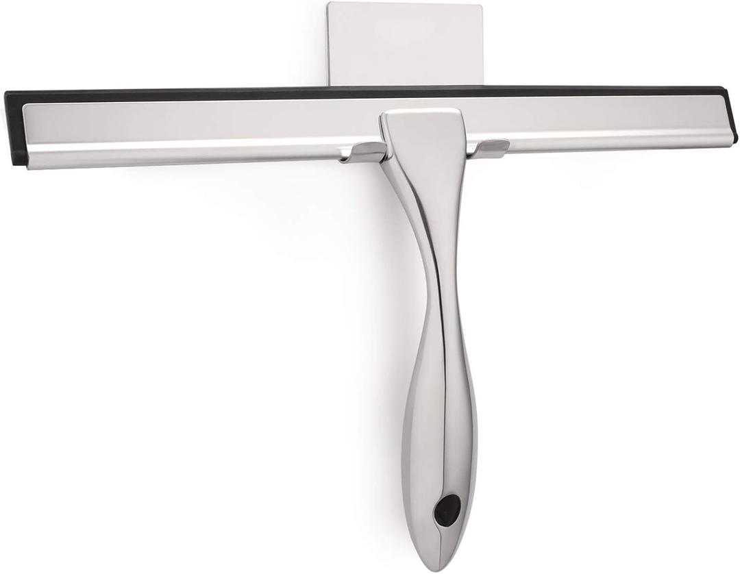 Hiware All-Purpose Shower Squeegee for Shower Doors, Bathroom, Window and Car Glass - Stainless Steel, 10 Inches (Silver)