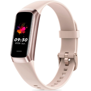 Fitness Tracker with 24/7 Heart Rate Blood Oxygen Sleep Monitor,Activity Tracker with 1.1" AMOLED Touch Color Screen, Multiple Sport Modes Step Counter,IP68 Waterproof for Women Men (Beige)