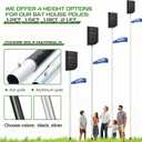 Yaocom 15 FT Heavy Duty Iron Purple Martin Bat House Pole with Ground Socket, Adjustable 5-Section Anti Rust Steel Pole, Bird Feeder Accessories for Outdoors (Black)