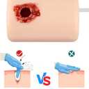 Covered Bullet Wound Packing Trainer Kit, Stop The Bleeding Training Kit, Bleeding Control Simulator for Medical Classes - Tactical Box