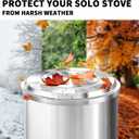 Lid for Solo Stove Bonfire - 19.5 Inch Stainless Steel Fire Pit Lid Cover for Solo Stove Bonfire, Fire Pit Accessories for Outdoor Fire Pits and Camping Accessories