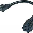 1Ft 20A AC Power Plug to 15A T-Blade Adapter Cable, 6-20P to 5-20R, 6-20P to 6-15R, 4 in 1 AC Adapter, 12AWG Heavy Duty Extension Cable for Air Conditioner Etc.