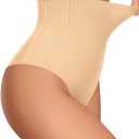 OEAK Tummy Control Shapewear for Women Seamless Girdle High Waisted Body Shaper Underwear Panty Smooth Under Dress Shapewear, Medium, Sand
