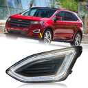 Left Driver Side LED Fog Light Compatible for 2015 2016 2017 2018 Ford Edge Front Bumper Light With Bulbs Driving Lamp Assembly LH FT4Z13200H FO2520192