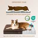 EHEYCIGA Orthopedic XXL Dog Beds for Jumbo Dogs with Removable Washable Cover,Brown, 50x36