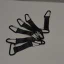 Hiboom 6 Pcs Fence Hooks for Football Bag Nylon Buckles Metal Fence Hooks Multifunctional Hanging Buckles for Softball Tennis Baseball Outdoor Sport Water Cup Backpack(Black)