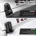 Hood Latches Aluminum Alloy Hood Catch Compatible with Jeep Wrangler JK/JKU 2007-2017, JL/JLU 2018-2026 & Jeep Gladiator 2020-2026, Shock-absorbing Hood Latch Accessories (2 PCS)