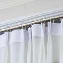 Hotop 30 Pcs Metal Drapery Curtain Rings 0.98/1.26/1.65 inch Interior Diameter and 30 Pcs Hanging Curtain Drapery Pin Hooks for Window Door Shower(Matte Silver,42mm)