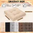 Qunclay 6 Pcs Floor Cushions Bulk Floor Pillows Flexible Seating Cushions 3.15'' Thick Flexible Seating Classroom Furniture Meditation Seat Pillows for Home Nursery Yoga Decor 15.7'' x 15.7''(Stylish)