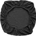 Yikko Office Chair Covers, Elastic Stretch Computer Chair Seat Slipcovers Super Fit Anti-dust Desk Seat Cover Spandex Removable Washable Kitchen Chair Protective Cover (Black), Pack Of 4