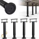 Under Bed Metal Support Legs, Adjustable Height Bed Frame Support Leg, Bed Slat Support Leg for Heavy Duty/Wooden/King/Queen Bed Frame (7"-12.6" (4pcs)