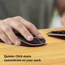 VssoPlor Wireless Mouse, 2.4G Slim Portable Computer Laptop Mouse with Nano Receiver Quiet Silent Optical Mice for Notebook, PC, Laptop, Computer-Black and Gold