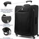 Travelpro Maxlite 5 Softside Expandable Luggage with 4 Spinner Wheels, Lightweight Suitcase, Men and Women, Black, Checked-Large 29-Inch