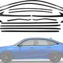 Stainless Steel Window Trim Chrome Delete for Honda Civic Senda 2022-2026 Black Window Trim Blackout Kit