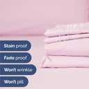 Queen Size 4 Piece Sheet Set - Comfy Breathable & Cooling Sheets - Hotel Luxury Bed Sheets for Women & Men - Deep Pockets, Easy-Fit, Soft and Wrinkle Free Sheets - Light Pink Oeko-Tex Bed Sheet Set