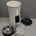 Petory Timed Automatic Cat Feeders - 4L Programable Dry Food Dispenser for Cats and Small Medium Dogs 6 Meals with Desiccant Bag Dual Power Supply 10S Voice Recorder (White)