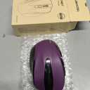 TECKNET Wireless Mouse, 2.4G Ergonomic Optical Mouse, Computer Mouse for Laptop, PC, Computer, Chromebook, Notebook, 6 Buttons, 24 Months Battery Life, 2600 DPI, 5 Adjustment Levels - Purple