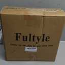 Fultyle Round Side Table, Small Drink Table for Small Spaces, Modern Accent Nightstand with Solid Wood Leg for Living Room, Bedroom, Corners, and Office (Rustic Brown)