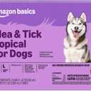 Amazon Basics Flea and Tick Topical Treatment and Prevention for Large Dogs (45-88 lbs), Fast Acting and Long Lasting, Tick Prevention, 6 Count, Packaging May Vary