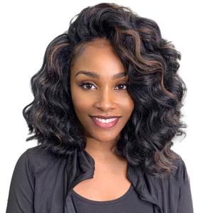 Ocean Wave Crochet Hair 12 Inch 8 Packs Soft Deep Twist Crochet Braids Synthetic Wavy Braiding Hair Extensions (1# Jet Black)