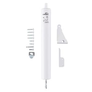 Wright Products Heavy-Duty Pneumatic Storm Door Closer – Durable, Adjustable, Quiet-Closing with Hold-Open Feature (Transitional, White)