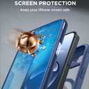 Miracase for iPhone 17e Case & iPhone 16e Case, Full-Body Phone with Built-in Glass Screen Protector, [Magnetic with MagSafe] Military Drop Proof 17 E/ 16 E Cover Bumper 6.1 inch, Blue