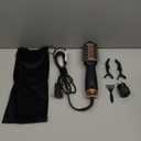 Small Dual Voltage Hair Dryer Brush (110-220V), Compact Light-Weight European Travel Blow Dryer Brush for Volume, Smoothness & Curls On The Go, One Step Travel Hair Tools, Incl. Pouch & EU Plug