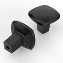 Asidrama 10 Pack Matte Black Cabinet Knobs Kitchen Drawer Knobs Cabinet Pulls Black Cabinet Hardware Square Knobs for Dresser