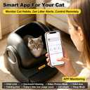 Automatic Litter Box - App-Controlled Self-Cleaning, Large Capacity, Suitable for Multiple Cats, Noise Reduction & Odor Control, Dual Safety Sensors, Comes with Waste Bags, Easy to Maintain