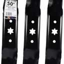 MaxPower 561558B 3 Blade Set for 50 Cut MTD, Cub Cadet, Troy-Bilt, Craftsman, Replaces OEM no. 942-05052A, 742-05052A, CMXGZAM110155