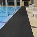 PVC Drainage Floor Mat Non-Slip Commercial Wet Area Mat for Outdoor and Indoor Restaurant Kitchen Bar Swimming Pool Splash Matting Water Drain Flooring Mat (Black, 3FTX10FT)