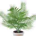 18 Branches 27 Inch Artificial [Palm] [Leave]s 6 PCS Large Faux / Fake Greenery Tropical [Palm] Tree [Leave]s for [Palm] Wedding Arrangement Jungle Party Decorations
