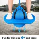 Pogo Jumper with Handle and Ball Pump, High Jump Toy Bounce Jump Trick Board Pogo Bouncing Ball Safe and Fun Pogo Stick for Kids Boys Girls and Adults (Blue)
